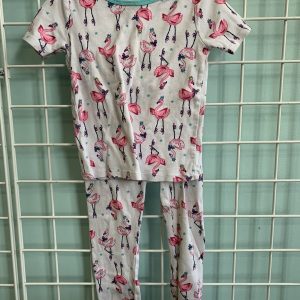 Size 6 - White/Pink Flamingo PJ Set