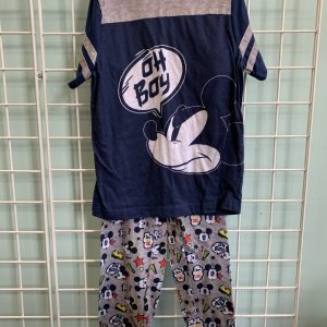 Size 9/10 - Blue/Grey Mickey Mouse PJ Set