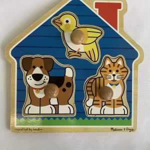 Puzzle: 3 Piece Melissa & Doug Pets Peg