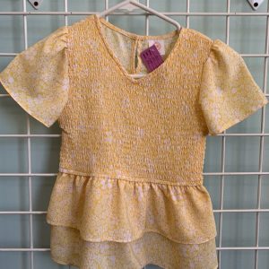 Size 6/6x - Yellow/White Floral Shirt