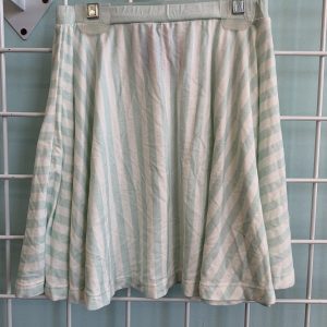 Size 7 - Green/Cream Stripe Skirt