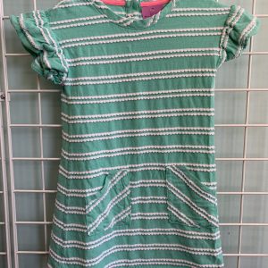 Size 7/8 - Green/White Stripe Dress