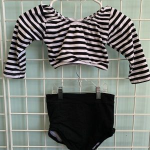 Size 7/8 - Black/White ISP Dance Wear Set