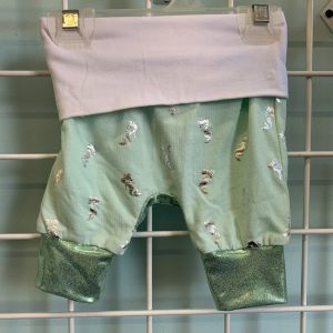 Size 00/06 Month - Green/White Mermaid Pant (New)