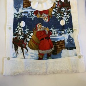 Gear: White Christmas Towel Bib (New)