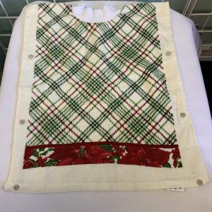 Gear: White Plaid Towel Bib (New)
