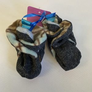 Slipper - Size OS Infant, Blue Stripe Bootie (New)