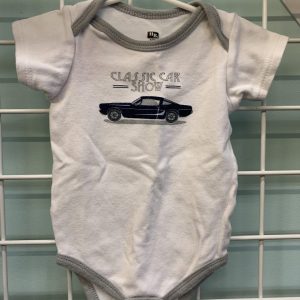 Size 06/09 Month - White Classic Car Show Onesie