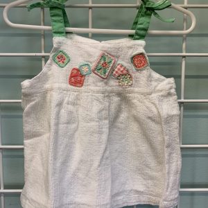 Size 12 Month - White/Green Tank Top