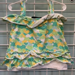 Size 12 Month - Green/Yellow Heart Dress