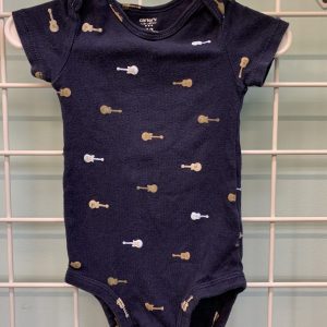 Size 12 Month - Blue Guitar Onesie