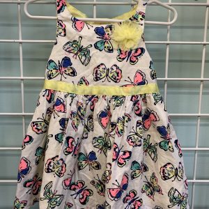 Size 18 Month - White/Yellow Butterfly Dress