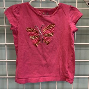 Size 2T - Pink Butterfly Shirt