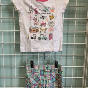 Size 3T - White/Pink Favorite Thing Short Set