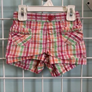 Size 3T - Pink/Orange Plaid Short