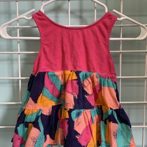 Size 4T - Pink Patterned Tank Top