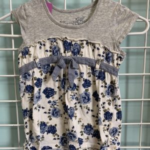 Size 4 - Grey/Blue Floral Shirt