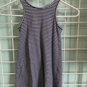 Size 5T - Blue/White Stripe Dress