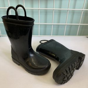 Boots - Size 08 Toddler, Black Rain Boot