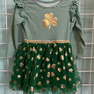 Size 2T - Green/White St Patricks Tutu Dress