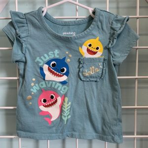 Size 3T - Blue Baby Shark Shirt