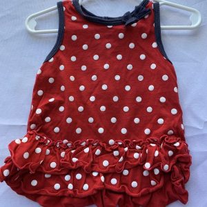 Size 12 Month - Red/White Polka Dot Tank Top Shirt
