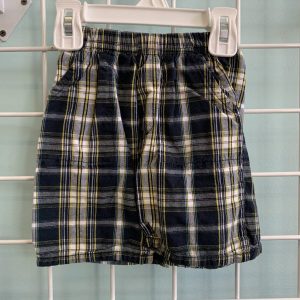 Size 12 Month - Blue/Yellow Plaid Short