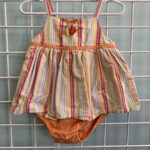 Size 12/18 Month - Orange Stripped Gymboree Romper