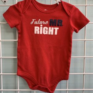 Size 18 Month - Red Future Mr Right Onesie
