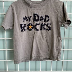 Size 3T - Grey My Dad Rocks Shirt