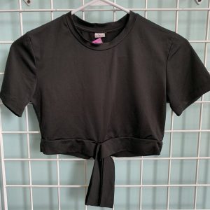 Size 7/8 - Black Crop Top