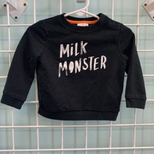Size 12 Month - Black Milk Monster Sweatshirt