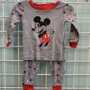 Size 12 Month - Grey Mickey Mouse PJ Set