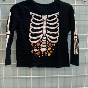 Size 18/24 Month - Black Skeleton Candy Shirt