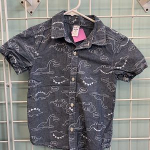 Size 5T - Blue Dinosaur Shirt