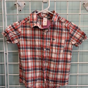 Size 5T - Red/Grey Plaid Shirt