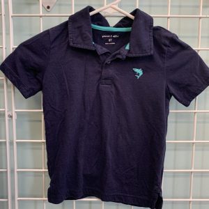 Size 5T - Blue Shark Shirt