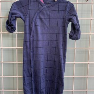 Size 00/06 - Blue Organic Cotton Gown