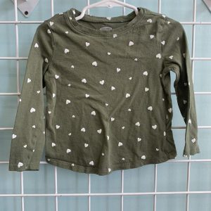 Size 2T - Green Heart Shirt