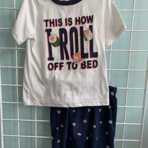 Size 6 - Blue/White Sushi Roll PJ Set