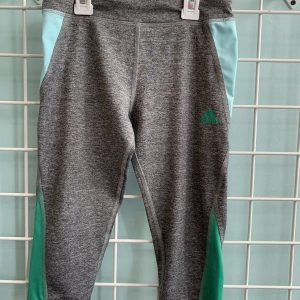 Size 7/8 - Grey/Green Adidas Capri Legging