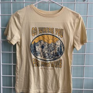 Size 8 - Yellow Go Where You Feel Most Alive Shirt