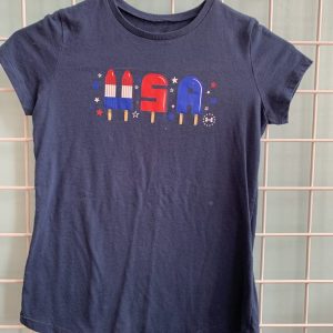 Size 10/12 - Blue USA Under Armour Shirt