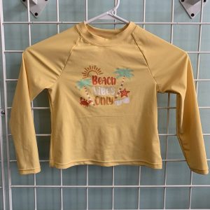 Size 8 - Yellow Beach Vibes Only Rash Guard