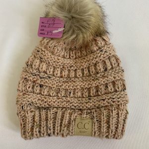 Winter Hat - Infant/Toddler, Pink Pom CC Baby