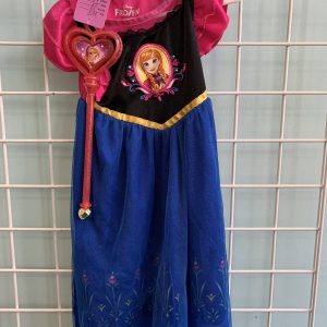 Size 2T - Blue/Pink Frozen Anna PJ Gown with Wand