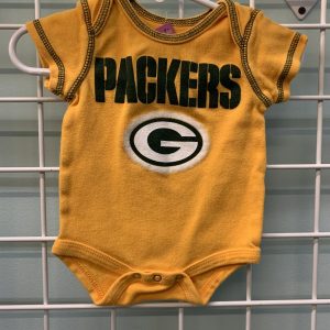 Size 00/03 Month - Yellow Packers Onesie
