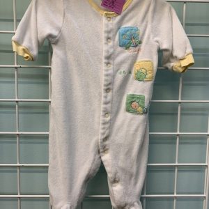 Size 00/03 Month - White Terry Cloth Sleeper