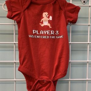 Size 00/06 Month - Red Player 3 Has Entered the Game Onesie