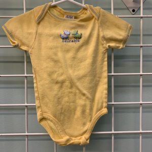 Size 00/06 Month - Yellow Adorable Onesie